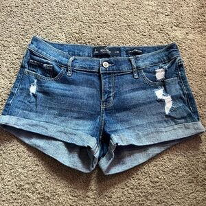 Hollister Blue Jean Shorts Low Rise Short Short